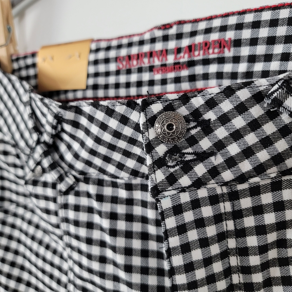 NWT checkered pin-up style shorts - Picture 2 of 9